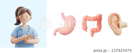 3D character with a professional job 137925475