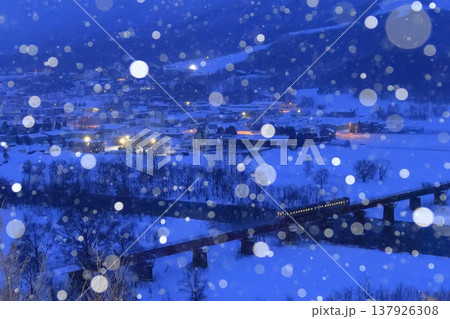 雪降る根室本線 雪降る根室本線 137926308