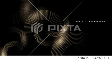 Abstract modern design black background with luxury golden elements vector illustration. 137926484