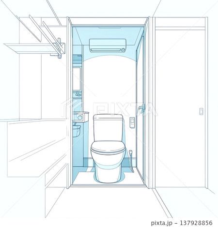 洋式トイレのイラスト 137928856