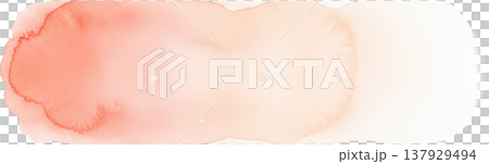 Watercolor coral orange gradient background material 137929494