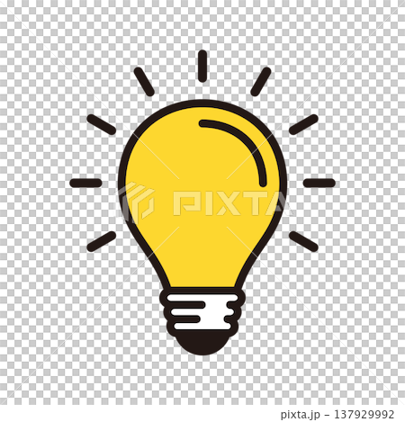 A simple lightbulb icon representing inspiration. 137929992