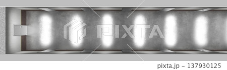 long corridor, interior visualization, 3D illustration long corridor, interior visualization, 3D illustration 137930125