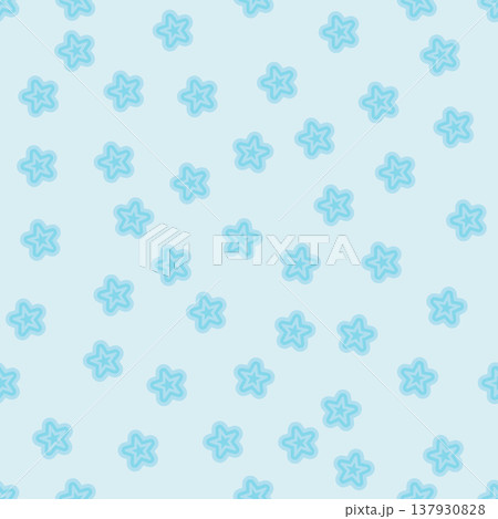 Cute blue seamless pattern with stars, sweet pastel vector background for kids 137930828