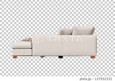 sofa isolate on a transparent background, interior furniture, 3D illustration, cg render 137932331