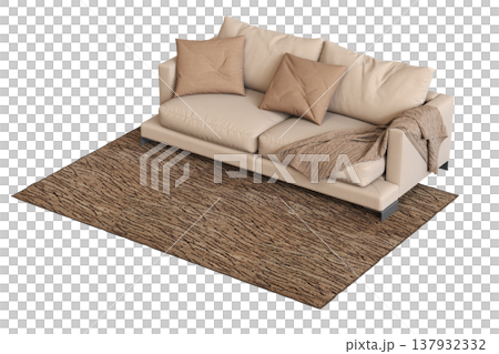 sofa isolate on a transparent background, interior furniture, 3D illustration, cg render sofa isolate on a transparent background, interior furniture, 3D illustration, cg render 137932332