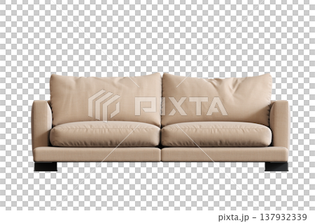 sofa isolate on a transparent background, interior furniture, 3D illustration, cg render 137932339