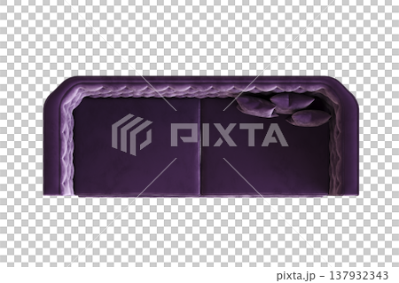 sofa isolate on a transparent background, interior furniture, 3D illustration, cg render 137932343