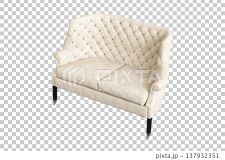 sofa isolate on a transparent background, interior furniture, 3D illustration, cg render sofa isolate on a transparent background, interior furniture, 3D illustration, cg render 137932351
