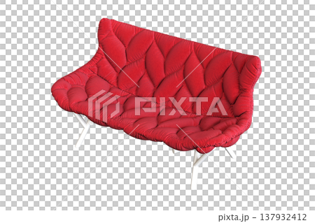 sofa isolate on a transparent background, interior furniture, 3D illustration, cg render 137932412