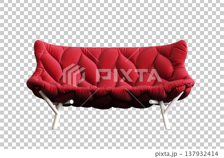 sofa isolate on a transparent background, interior furniture, 3D illustration, cg render 137932414