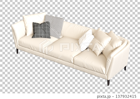 sofa isolate on a transparent background, interior furniture, 3D illustration, cg render sofa isolate on a transparent background, interior furniture, 3D illustration, cg render 137932415