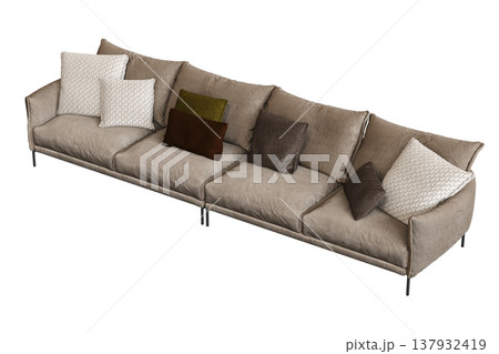 sofa isolate on a transparent background, interior furniture, 3D illustration, cg render sofa isolate on a transparent background, interior furniture, 3D illustration, cg render 137932419