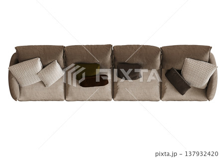 sofa isolate on a transparent background, interior furniture, 3D illustration, cg render sofa isolate on a transparent background, interior furniture, 3D illustration, cg render 137932420