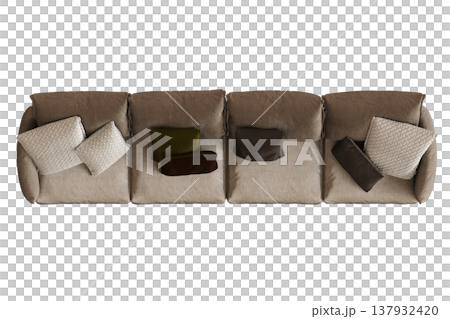 sofa isolate on a transparent background, interior furniture, 3D illustration, cg render sofa isolate on a transparent background, interior furniture, 3D illustration, cg render 137932420