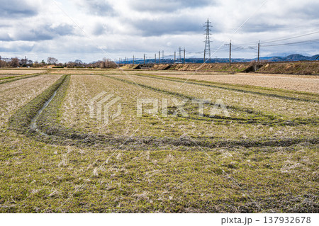 奥琵琶湖マキノ町の田園風景　滋賀県高島市 137932678