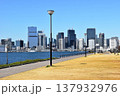東京都江東区　豊洲ぐるり公園散策路と高層ビル群 137932976