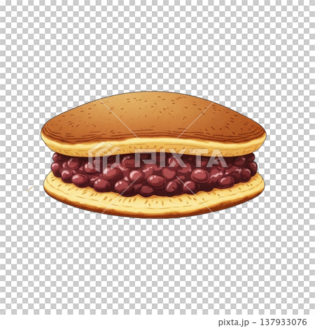 一塊光滑如寶石般的紅豆沙 137933076