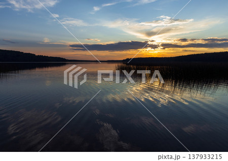 A peaceful, natural water landscape, background photo A peaceful, natural water landscape, background photo 137933215