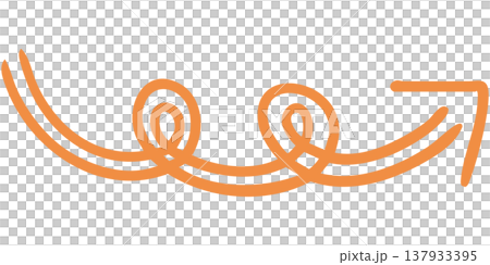 Illustration 11 of a hand-drawn double-lined arrow (orange) Illustration 11 of a hand-drawn double-lined arrow (orange) 137933395