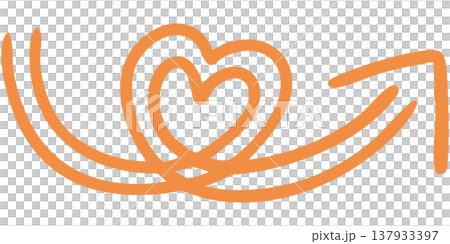 Illustration 13 of a hand-drawn double-lined arrow (orange) Illustration 13 of a hand-drawn double-lined arrow (orange) 137933397