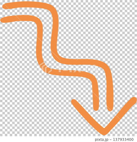 Illustration 16 of a hand-drawn double-lined arrow (orange) Illustration 16 of a hand-drawn double-lined arrow (orange) 137933400
