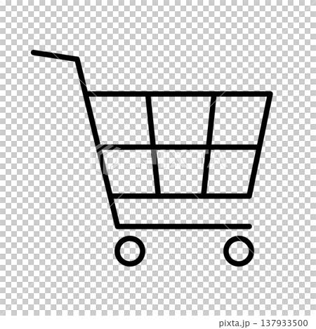 購物車的簡單圖示插圖（線條畫）001 137933500
