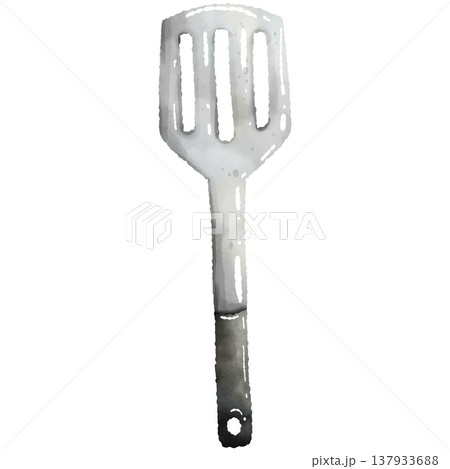 Hand-painted watercolor cooking spatula. 137933688