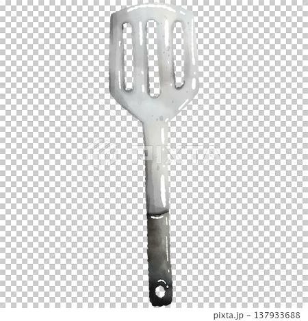 Hand-painted watercolor cooking spatula. 137933688