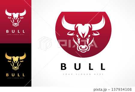 bull head logo vector design bull head logo vector design 137934108
