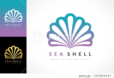 Seashell logo vector. Nature design Seashell logo vector. Nature design 137934147