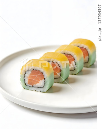 roll with smoked salmon 137934597