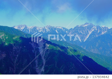 五竜岳南稜からの剱岳・別山・立山 五竜岳南稜からの剱岳・別山・立山 137934642