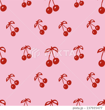 Whimsy Cute Red Cherry pattern 137935477