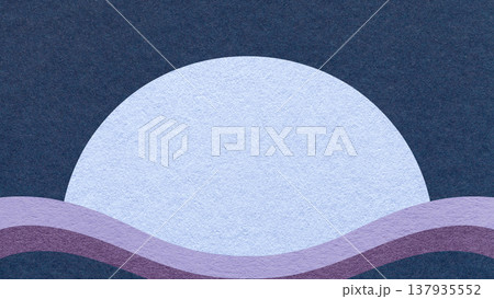 Navy textured paper background with light blue semicircle for copy space and violet, lavender waves for banner, presentation Navy textured paper background with light blue semicircle for copy space and violet, lavender waves for banner, presentation 137935552