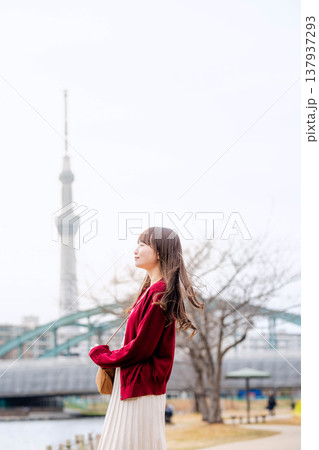 観光地を観光する女性 観光地を観光する女性 137937293
