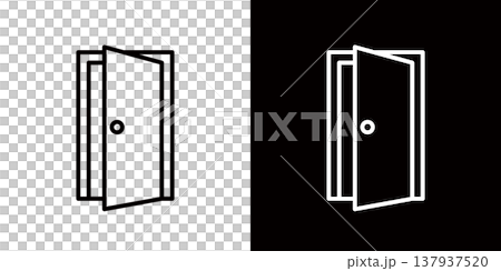 シンプルなドアのアイコン,入り口を表すアイコン シンプルなドアのアイコン,入り口を表すアイコン 137937520