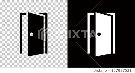 一個簡單的門圖標，代表入口的圖標。 137937521