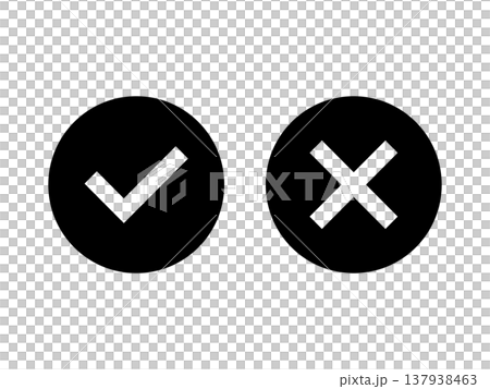 check mark x simple icon vector illustration check mark x simple icon vector illustration 137938463