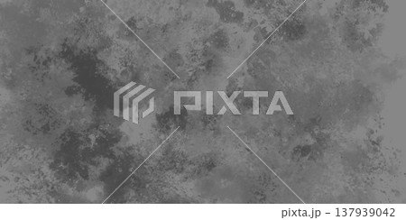 グレーのグランジテクスチャ抽象背景 ムラ感のあるモノクロデザイン素材 137939042