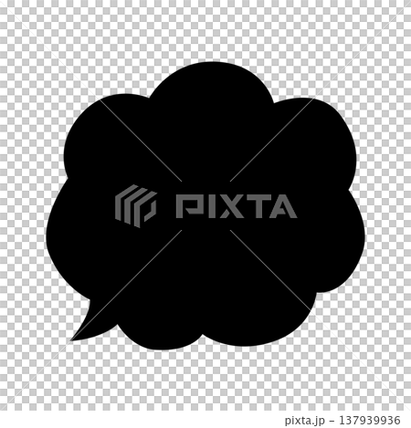 簡單的雲狀對話框輪廓 137939936