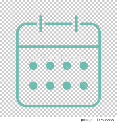 シンプルな線画のカレンダーのイラスト シンプルな線画のカレンダーのイラスト 137939959