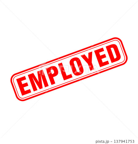 Employed Letter Rubber Stamp Template Design 137941753