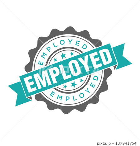 Employed Letter Rubber Stamp Template Design 137941754