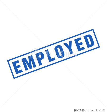 Employed Letter Rubber Stamp Template Design 137941764