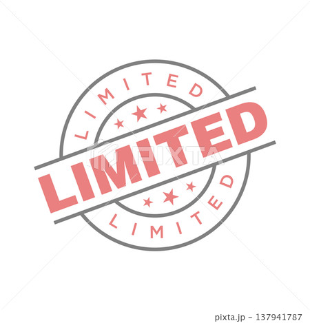 Limited Letter Rubber Stamp Vector Design Template Limited Letter Rubber Stamp Vector Design Template 137941787