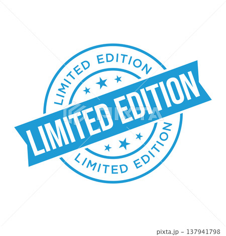 Limited Edition Letter Rubber Stamp Vector Design Template 137941798