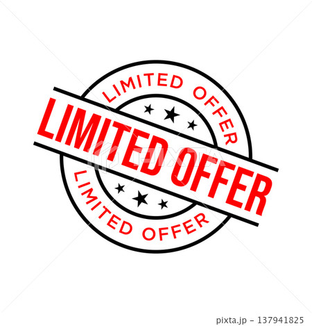 Limited Offer Letter Rubber Stamp Vector Design Template 137941825