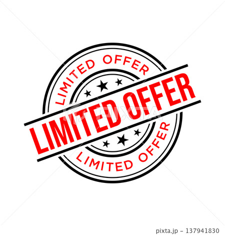 Limited Offer Letter Rubber Stamp Vector Design Template 137941830