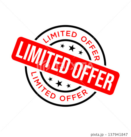 Limited Offer Letter Rubber Stamp Vector Design Template 137941847